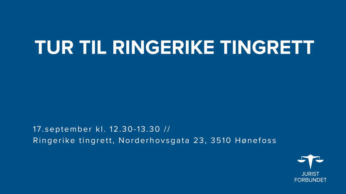 Student // Tur til Ringerike tingrett | Juristforbundet