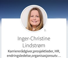 Utklipp: Inger-Christines profil på LinkedIn.